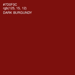 #7D0F0C - Dark Burgundy Color Image